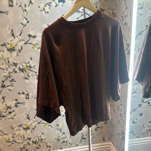 Zara Brown Oversized Boxy Tee
